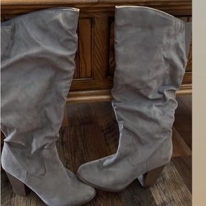 Rampage Beige Knee High Boots